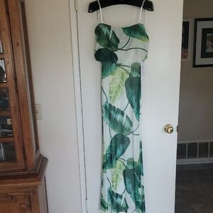 Premier Tropical Green Maxi Dress Size 4 & 8